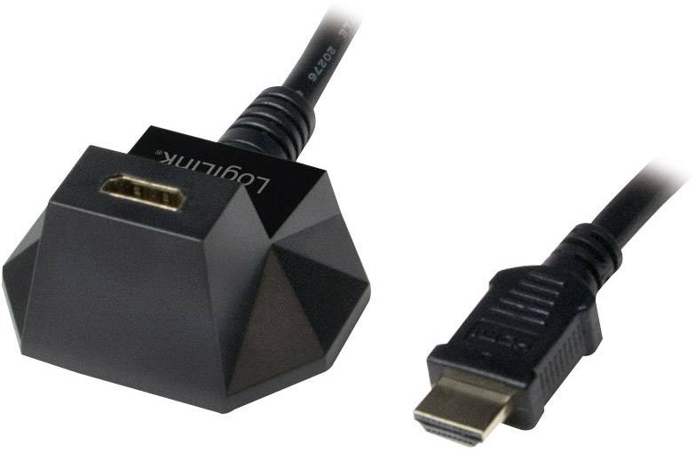 LogiLink CH0041 HDMI-kabel HDMI Verlengkabel HDMI-A-stekker, HDMI-A-bus 1.50 m Zwart 4K UHD