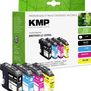 KMP Inktcartridge vervangt Brother LC-223BK, LC-223C, LC-223M, LC223Y Compatibel Combipack Zwart, Cyaan, Magenta, Geel B KMP Inktcartridge vervangt Brother LC-223BK, LC-223C, LC-223M, LC223Y Compatibel Combipack Zwart, Cyaan, Magenta, Geel B