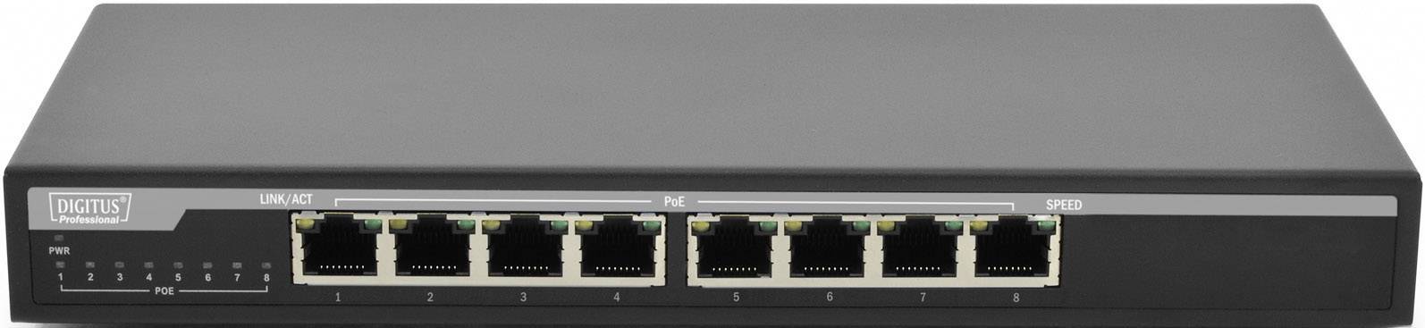 Digitus DN-95340 DN-95340 Netwerk switch 8 poorten 1 GBit/s PoE-functie