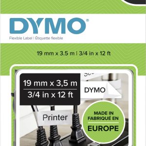 Etiketten DYMO D1 S0718050 Polyamide Tapekleur: Wit Tekstkleur:Zwart 19 mm 3.5 m Etiketten DYMO D1 S0718050 Polyamide Tapekleur: Wit Tekstkleur:Zwart 19 mm 3.5 m