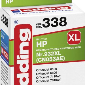 Edding Inktcartridge vervangt HP 932XL, CN053AE Compatibel Zwart EDD-338 EDD-338 Edding Inktcartridge vervangt HP 932XL, CN053AE Compatibel Zwart EDD-338 EDD-338