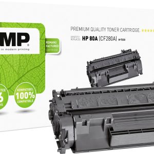 KMP Toner vervangt HP, Troy 80A, CF280A Compatibel Zwart 3100 bladzijden H-T233 1235,8000 KMP Toner vervangt HP, Troy 80A, CF280A Compatibel Zwart 3100 bladzijden H-T233 1235,8000