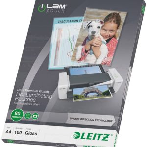 Leitz Lamineerfolie DIN A4 80 micron glanzend 100 stuk(s)