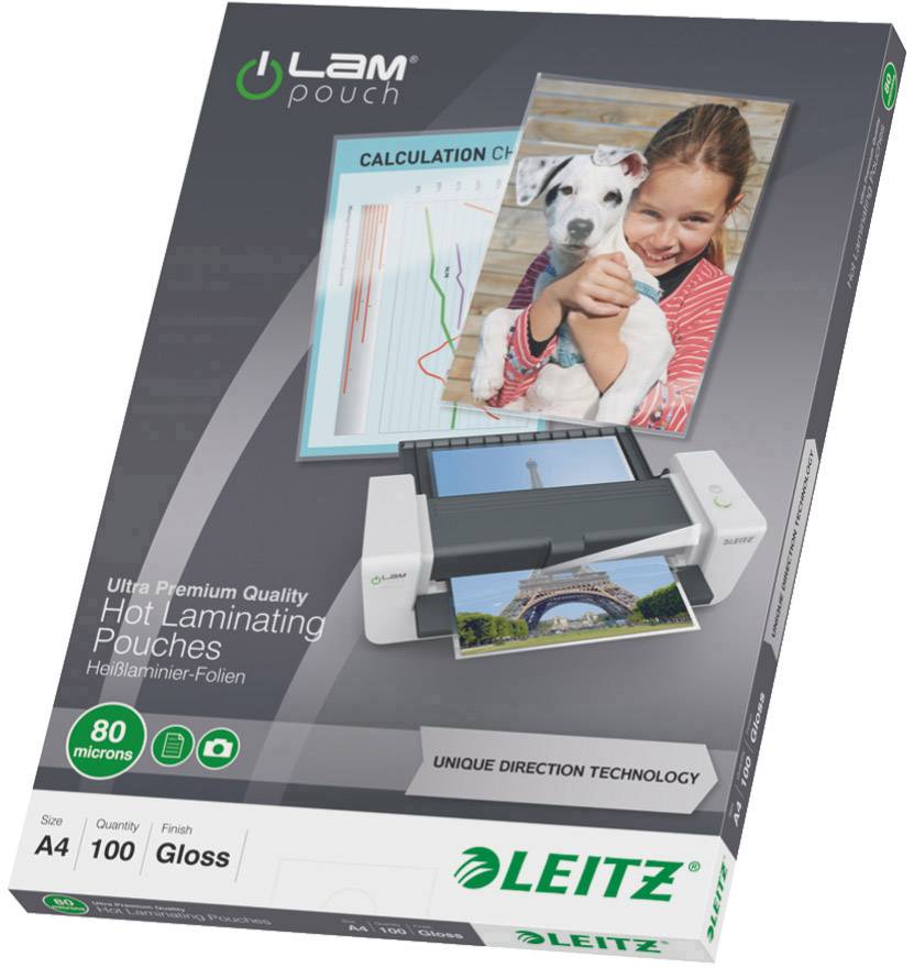 Leitz Lamineerfolie DIN A4 80 micron glanzend 100 stuk(s)