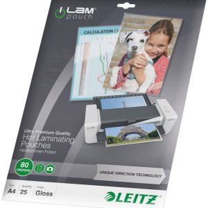 Leitz Lamineerfolie DIN A4 80 micron glanzend 25 stuk(s)