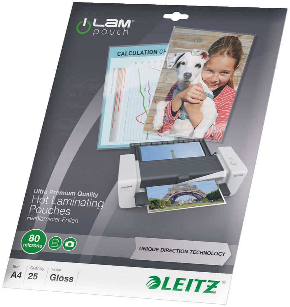 Leitz Lamineerfolie DIN A4 80 micron glanzend 25 stuk(s)