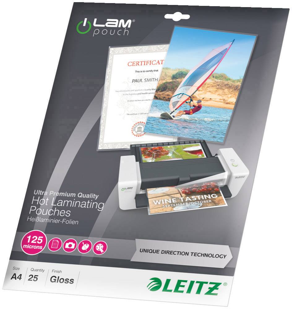 Leitz Lamineerfolie DIN A4 125 micron glanzend 25 stuk(s)
