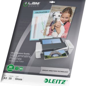 Leitz Lamineerfolie DIN A3 80 micron glanzend 25 stuk(s)