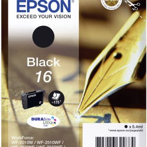 Epson Inktcartridge 16 Origineel Zwart C 13 T 16214012 Epson Inktcartridge 16 Origineel Zwart C 13 T 16214012