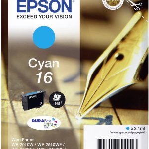 Epson Inktcartridge 16 Origineel Cyaan C 13 T 16224012 Epson Inktcartridge 16 Origineel Cyaan C 13 T 16224012