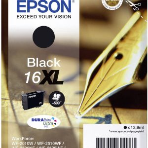 Epson Inktcartridge 16XL Origineel Zwart C13T16314012 Epson Inktcartridge 16XL Origineel Zwart C13T16314012