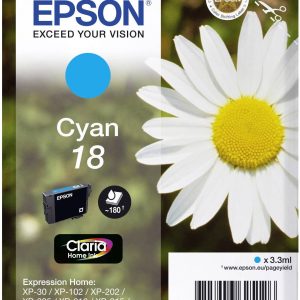 Epson Inktcartridge 18 Origineel Cyaan C 13 T 18024012 Epson Inktcartridge 18 Origineel Cyaan C 13 T 18024012