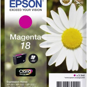 Epson Inktcartridge 18 Origineel Magenta C13T18034012 Epson Inktcartridge 18 Origineel Magenta C13T18034012