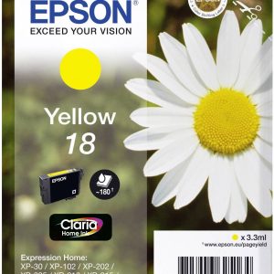 Epson Inktcartridge 18 Origineel Geel C 13 T 18044012 Epson Inktcartridge 18 Origineel Geel C 13 T 18044012