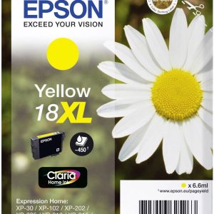 Epson Inktcartridge 18XL Origineel Geel C13T18144012 Epson Inktcartridge 18XL Origineel Geel C13T18144012