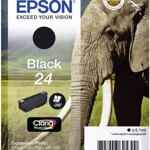 Epson Inktcartridge 24 Origineel Zwart C 13 T 24214012 Epson Inktcartridge 24 Origineel Zwart C 13 T 24214012