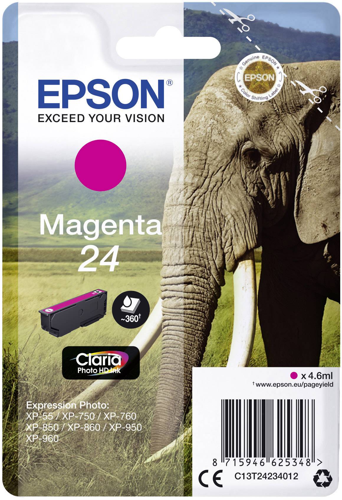 Epson Inktcartridge 24 Origineel Magenta C 13 T 24234012