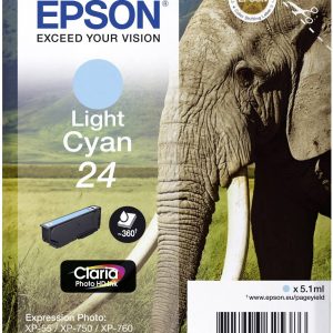 Epson Inktcartridge 24 Origineel Foto cyaan C 13 T 24254012 Epson Inktcartridge 24 Origineel Foto cyaan C 13 T 24254012