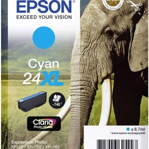 Epson Inktcartridge 24XL Origineel Cyaan C 13 T 24324012 Epson Inktcartridge 24XL Origineel Cyaan C 13 T 24324012