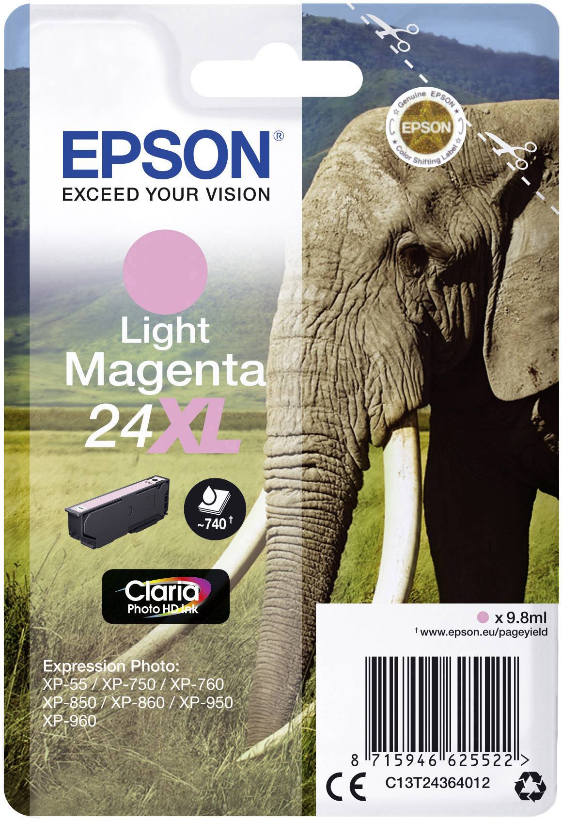 Epson Inktcartridge 24XL Origineel Foto magenta C 13 T 24364012