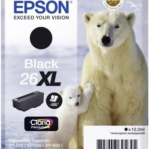 Epson Inktcartridge 26XL Origineel Zwart C 13 T 26214012 Epson Inktcartridge 26XL Origineel Zwart C 13 T 26214012