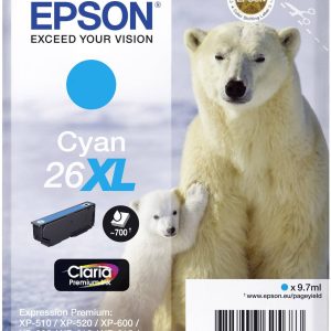 Epson Inktcartridge 26XL Origineel Cyaan C 13 T 26324012 Epson Inktcartridge 26XL Origineel Cyaan C 13 T 26324012