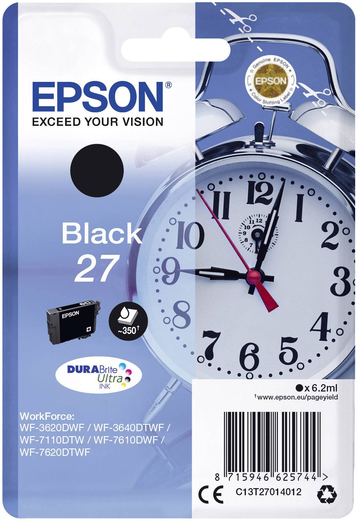 Epson Inktcartridge 27 Origineel Zwart C 13 T 27014012