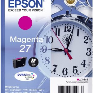 Epson Inktcartridge 27 Origineel Magenta C 13 T 27034012 Epson Inktcartridge 27 Origineel Magenta C 13 T 27034012