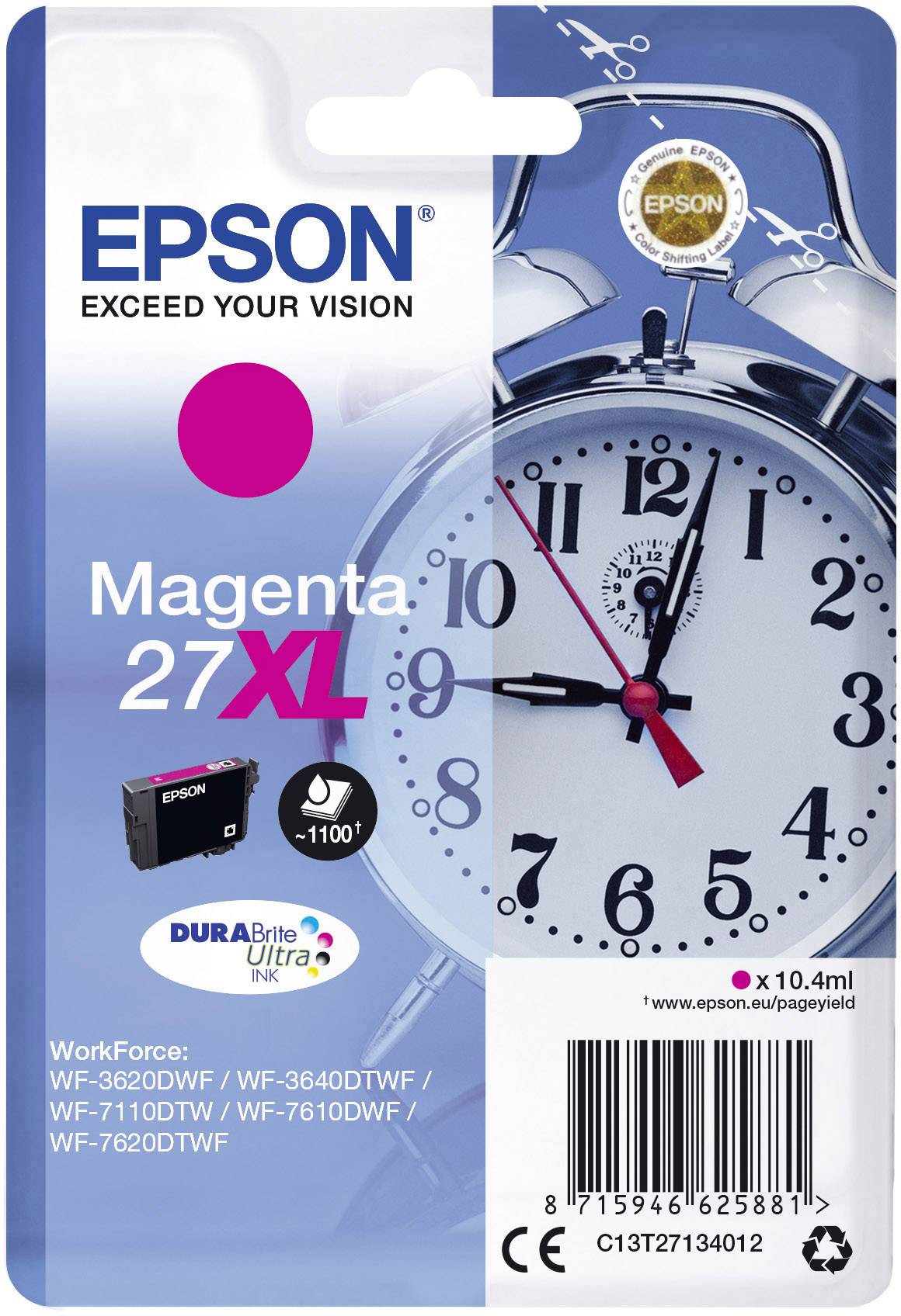 Epson Inktcartridge 27XL Origineel Magenta C 13 T 27134012
