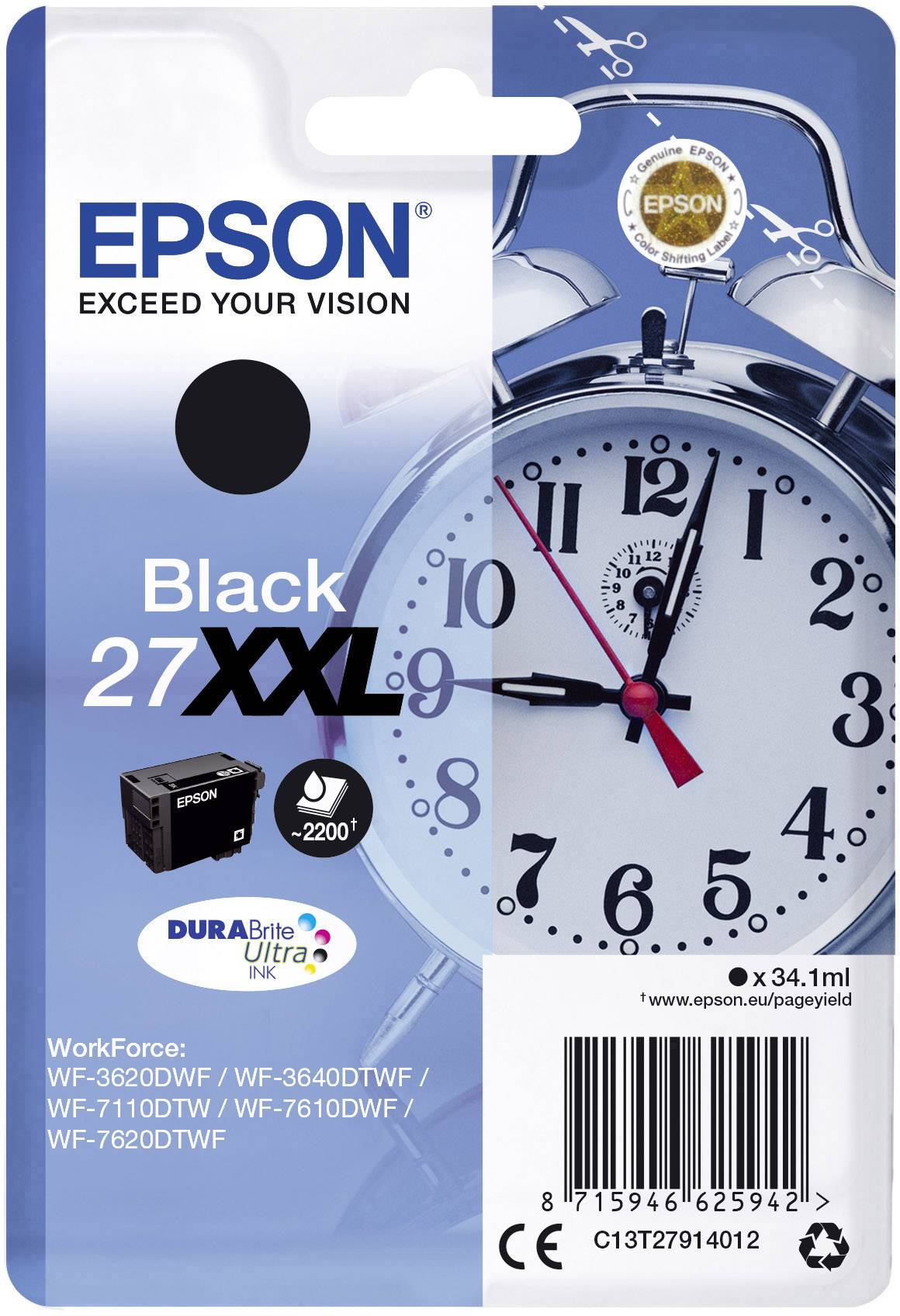Epson Inktcartridge 27XXL Origineel Zwart C13T27914012