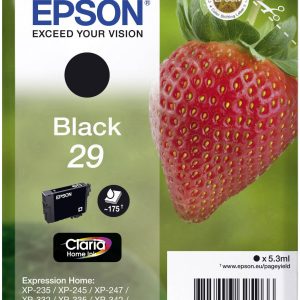 Epson Inktcartridge 29 Origineel Zwart C 13 T 29814012 Epson Inktcartridge 29 Origineel Zwart C 13 T 29814012
