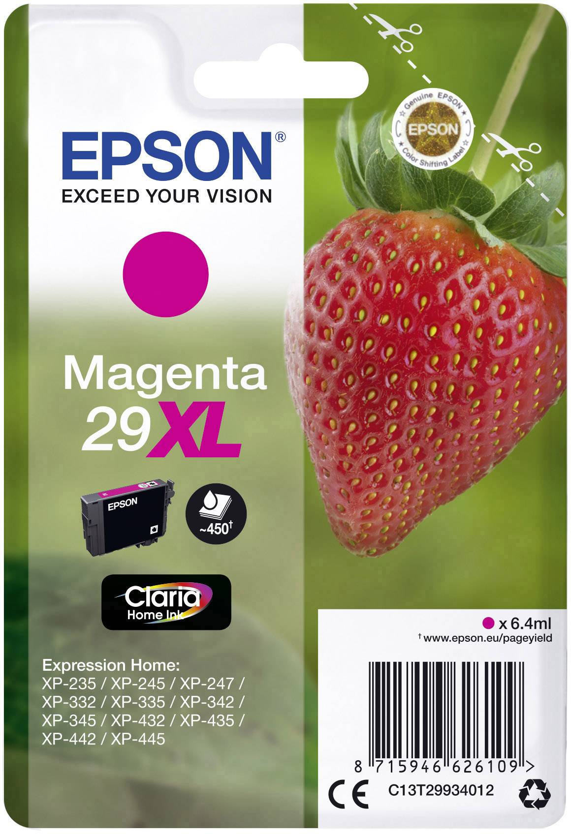 Epson Inktcartridge 29XL Origineel Magenta C13T29934012