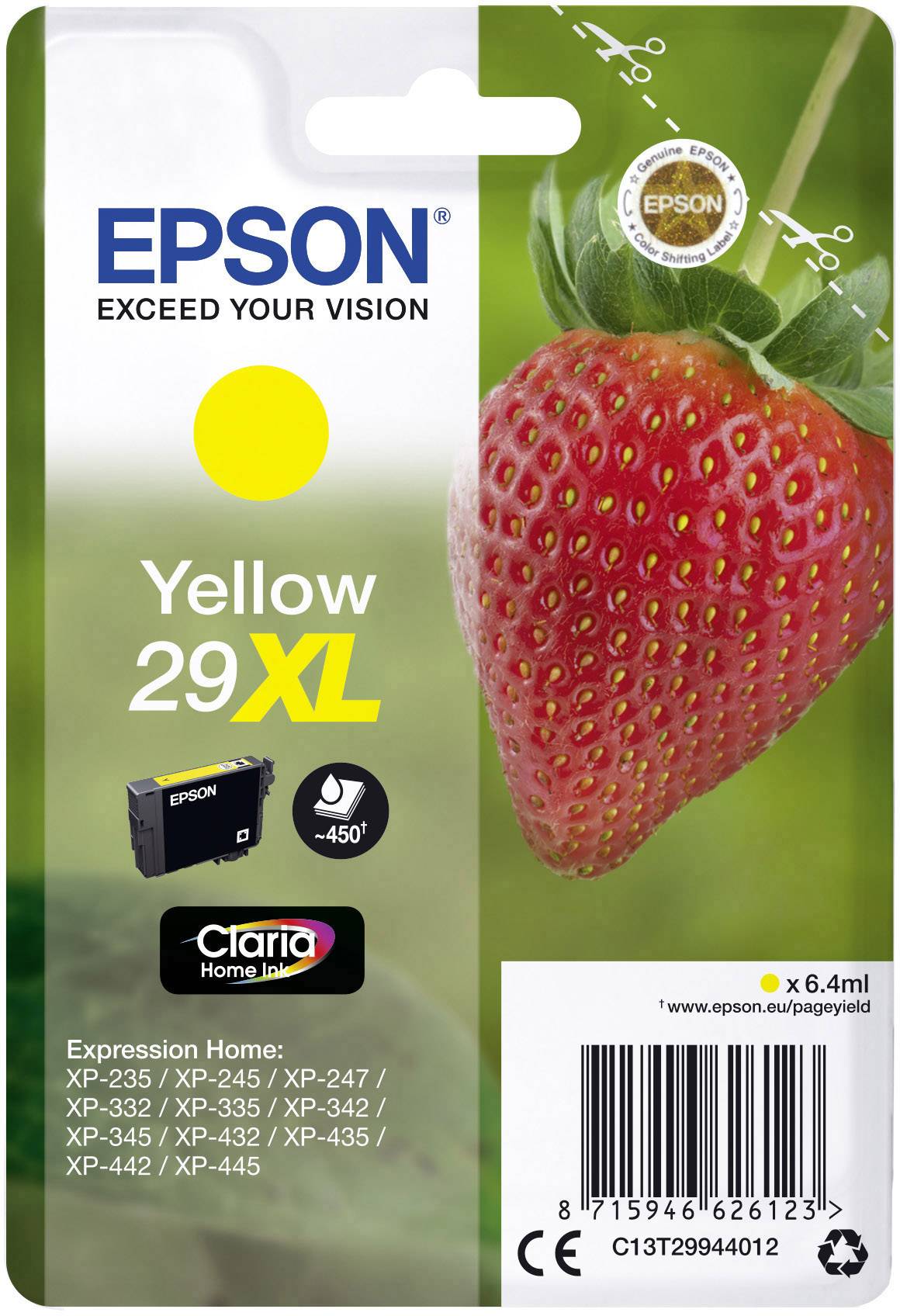 Epson Inktcartridge 29XL Origineel Geel C 13 T 29944012
