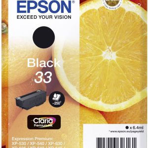 Epson Inktcartridge 33 Origineel Zwart C 13 T 33314012 Epson Inktcartridge 33 Origineel Zwart C 13 T 33314012