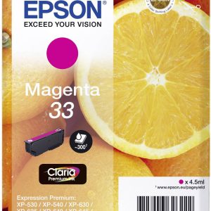 Epson Inktcartridge 33 Origineel Magenta C13T33434012 Epson Inktcartridge 33 Origineel Magenta C13T33434012