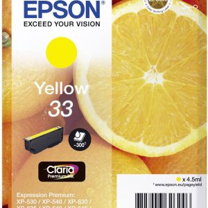 Epson Inktcartridge 33 Origineel Geel C 13 T 33444012 Epson Inktcartridge 33 Origineel Geel C 13 T 33444012