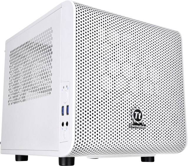 Thermaltake Core V1 Snow Mini-tower PC-behuizing Wit 1 voorgeïnstalleerde ventilator, LCS-compatibel