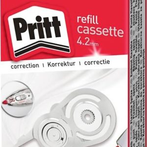 Pritt Navulcassette correctieroller refill cassette 4.2 mm Wit 12 m 1 stuk(s) Pritt Navulcassette correctieroller refill cassette 4.2 mm Wit 12 m 1 stuk(s)
