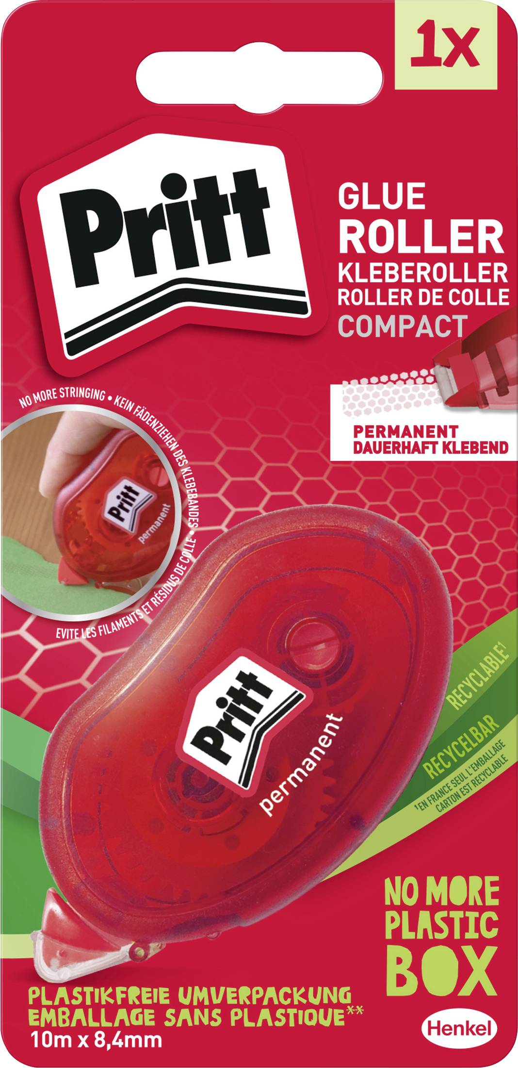 Pritt Lijmroller Compact permanent 8.4 mm 10 m Permanent hechtend Navulbaar: Ja ZCGPB 1 stuk(s)