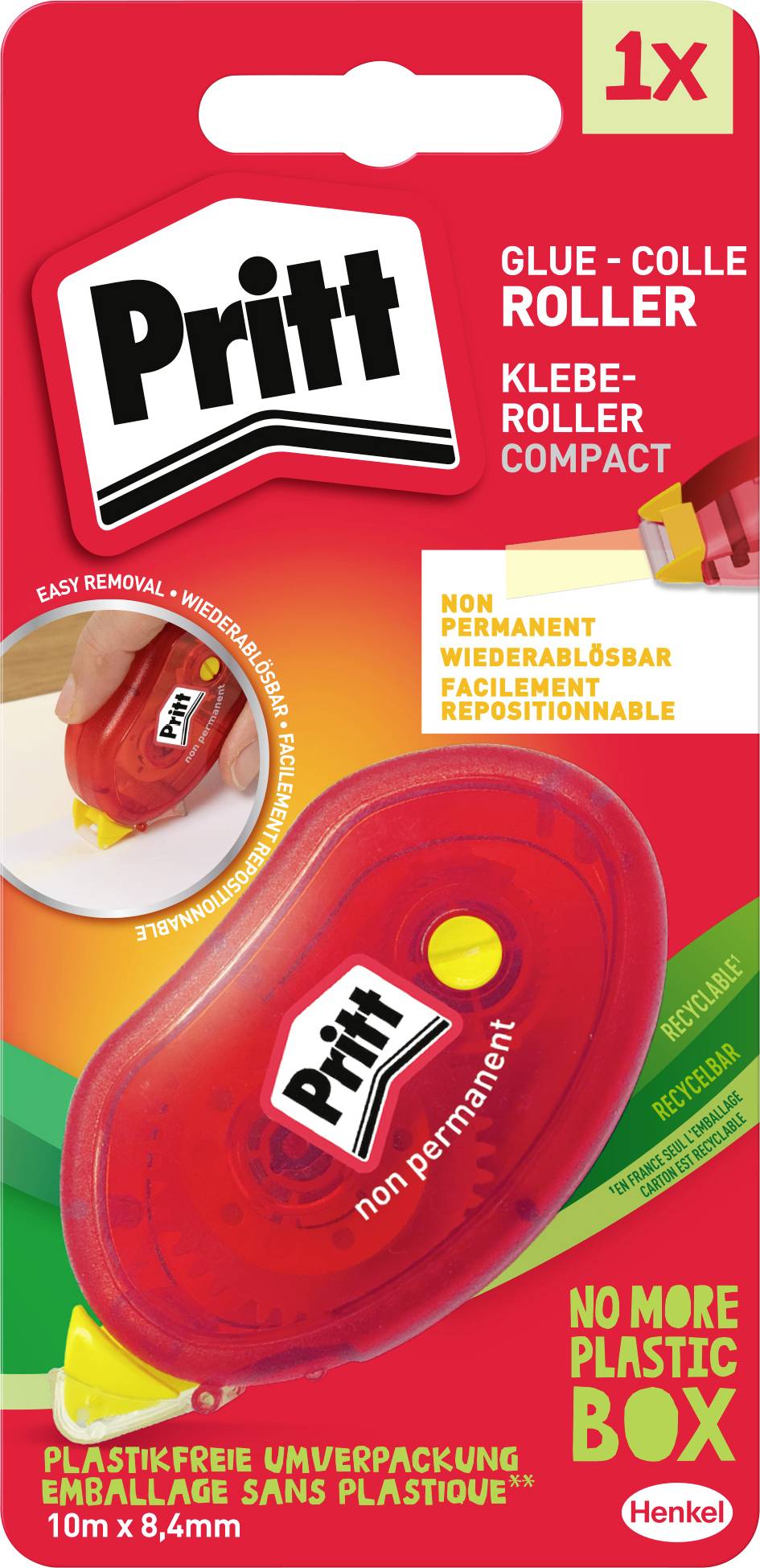 Pritt Lijmroller Compact non-permanent 8.4 mm 10 m Weer verwijderbaar Navulbaar: Ja ZCGNB 1 stuk(s)