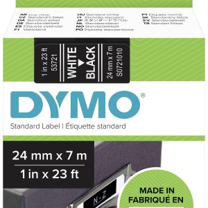 DYMO S0721010 Labeltape Tapekleur: Zwart Tekstkleur: Wit 24 mm 7 m DYMO S0721010 Labeltape Tapekleur: Zwart Tekstkleur: Wit 24 mm 7 m
