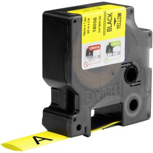 Etiketten DYMO IND RHINO S0718340 Polyolefine Tapekleur: Geel Tekstkleur:Zwart 19 mm 1.5 m Etiketten DYMO IND RHINO S0718340 Polyolefine Tapekleur: Geel Tekstkleur:Zwart 19 mm 1.5 m