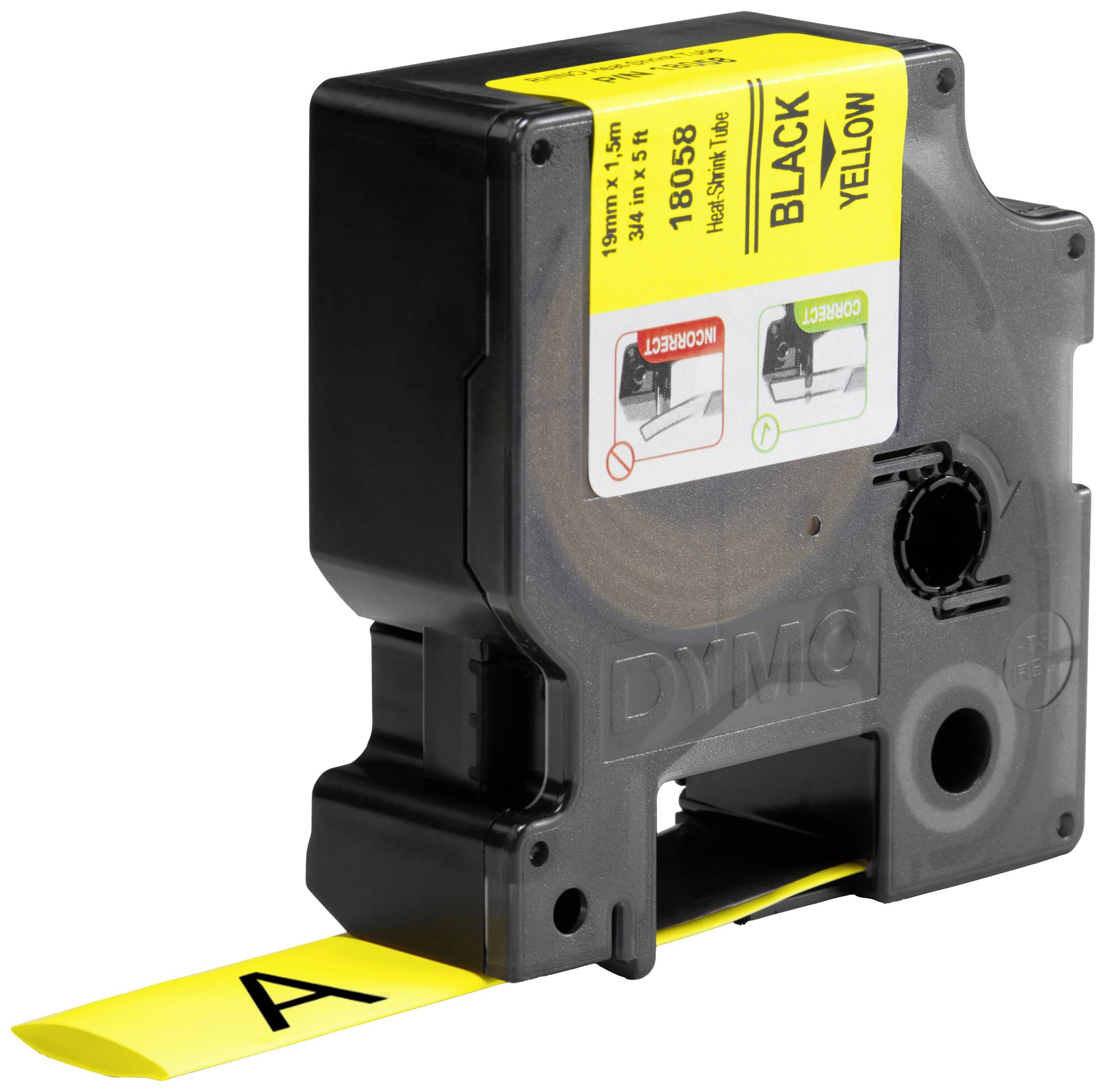 Etiketten DYMO IND RHINO S0718340 Polyolefine Tapekleur: Geel Tekstkleur:Zwart 19 mm 1.5 m
