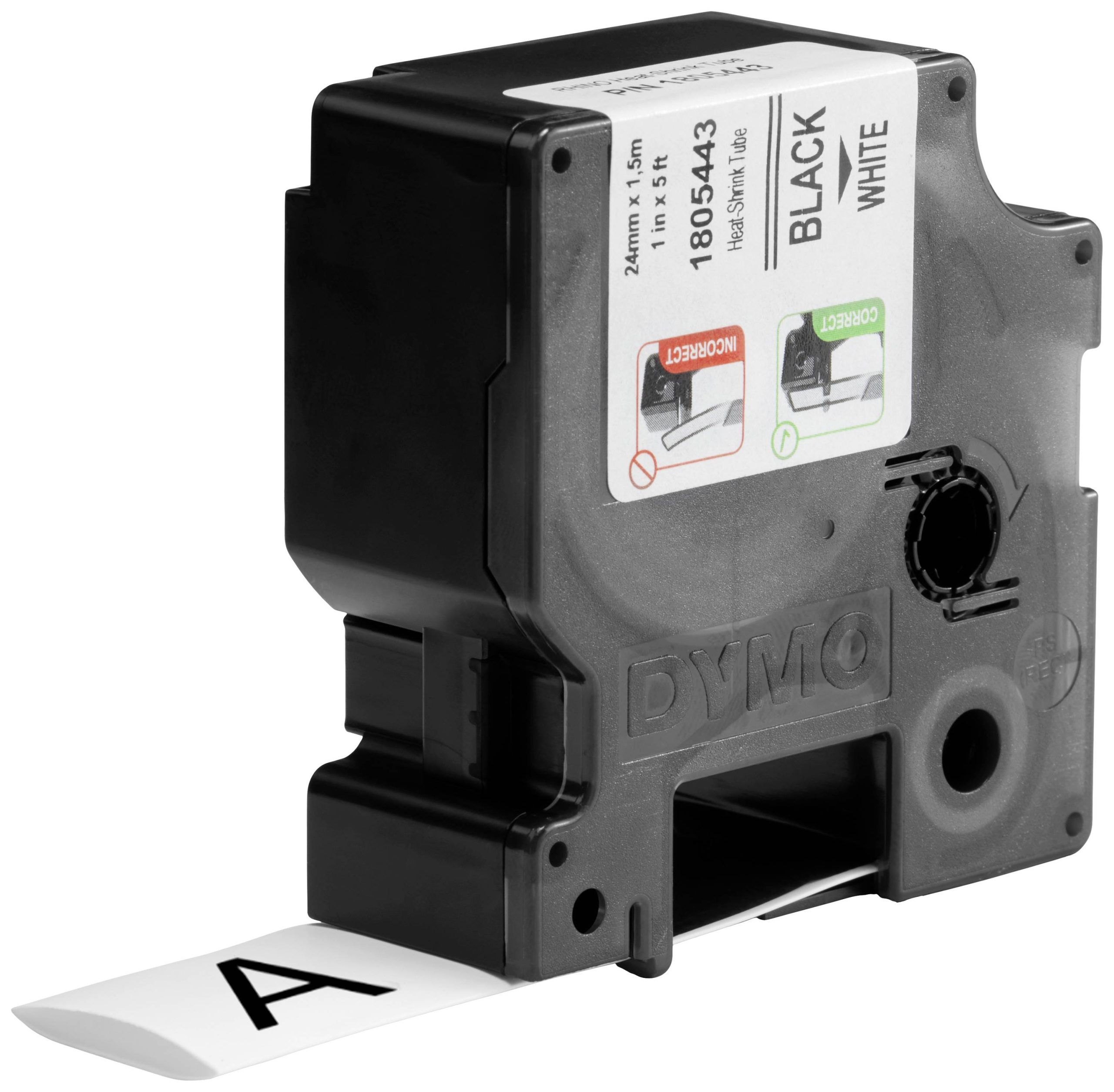 DYMO IND RHINO S0718340 Polyolefine Tapekleur: Wit Tekstkleur:Zwart 24 mm 1.5 m
