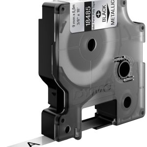 Etiketten DYMO IND RHINO S0718170 Polyester Tapekleur: Metallic Tekstkleur:Zwart 9 mm 5.5 m Etiketten DYMO IND RHINO S0718170 Polyester Tapekleur: Metallic Tekstkleur:Zwart 9 mm 5.5 m