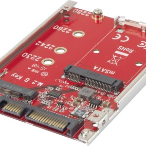 Interface-converter [1x mSATA-bus, M.2 NGFF – 1x SATA-combi-stekker 15+7-polig]