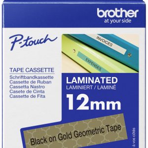 Etiketten Brother TZe, TZ TZe-MPGG31 Tapekleur: Goud (geometrisch motief) Tekstkleur:Zwart 12 mm 4 m Etiketten Brother TZe, TZ TZe-MPGG31 Tapekleur: Goud (geometrisch motief) Tekstkleur:Zwart 12 mm 4 m