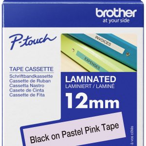 Brother TZe-MQE31 Labeltape pastel Kunststof Tapekleur: Pastelroze Tekstkleur: Zwart 12 mm 4 m