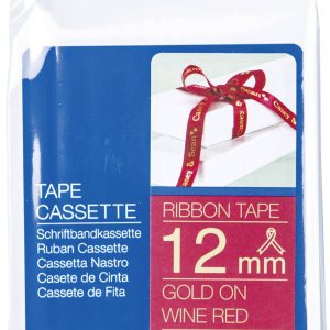 Etiketten Brother TZe, TZ TZe-RW34 Tapekleur: Wijnrood Tekstkleur:Goud 12 mm 4 m Etiketten Brother TZe, TZ TZe-RW34 Tapekleur: Wijnrood Tekstkleur:Goud 12 mm 4 m