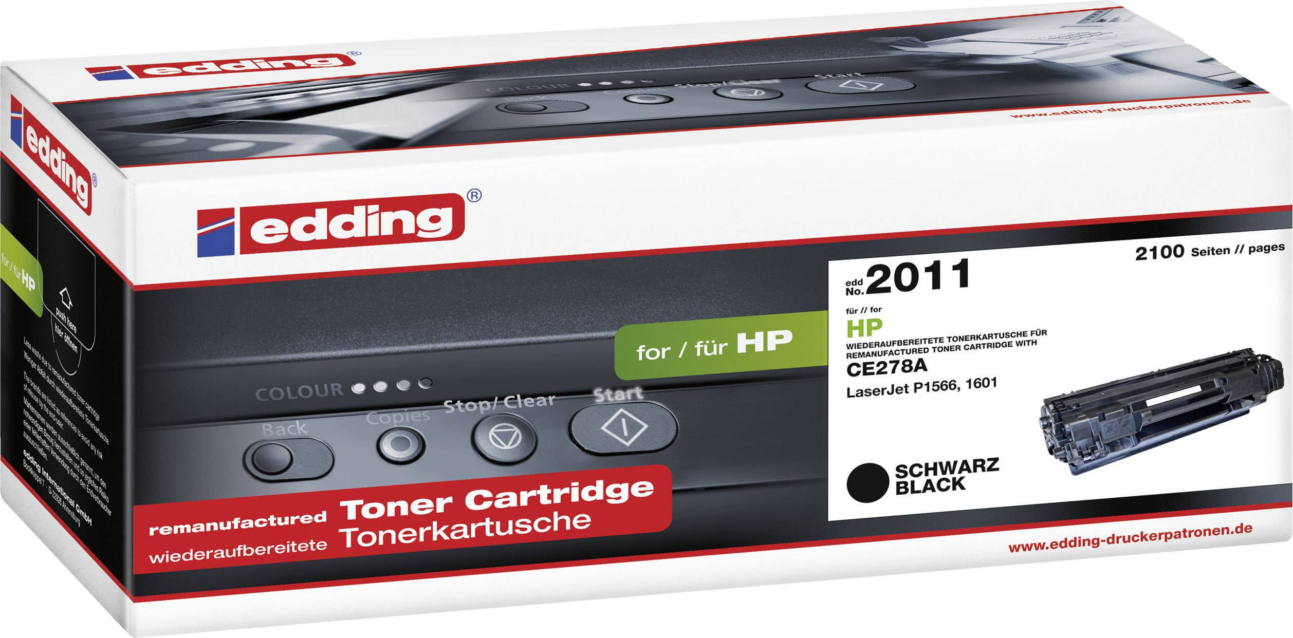 Edding Toner vervangt Canon, HP, Troy 78A, CE278A Compatibel Zwart 2100 bladzijden EDD-2011 18-2011